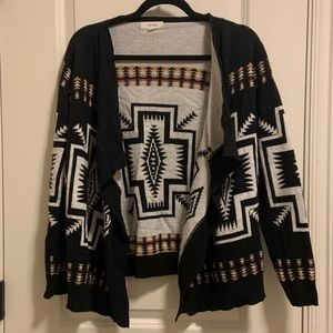 Freeway Aztec print cardigan.